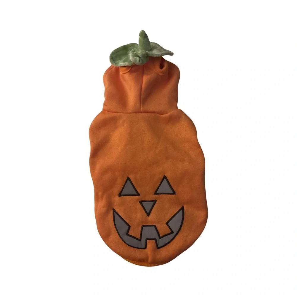 Pumpkin Halloween Costume for Pets Cats Dogs - Orange | Size XS
